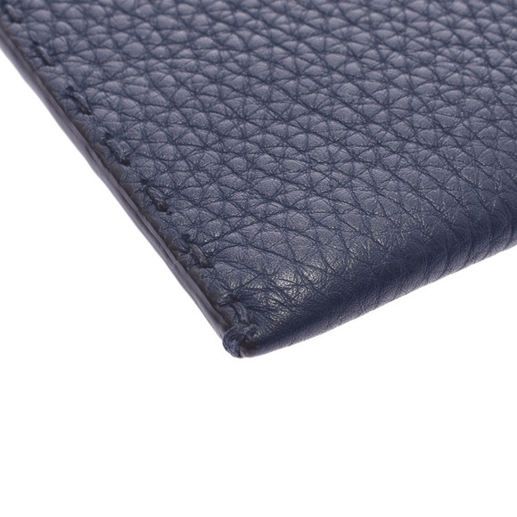 Fendi Flat Bag Blue Navy Pouch Calf Clutch - Picture 4 of 12